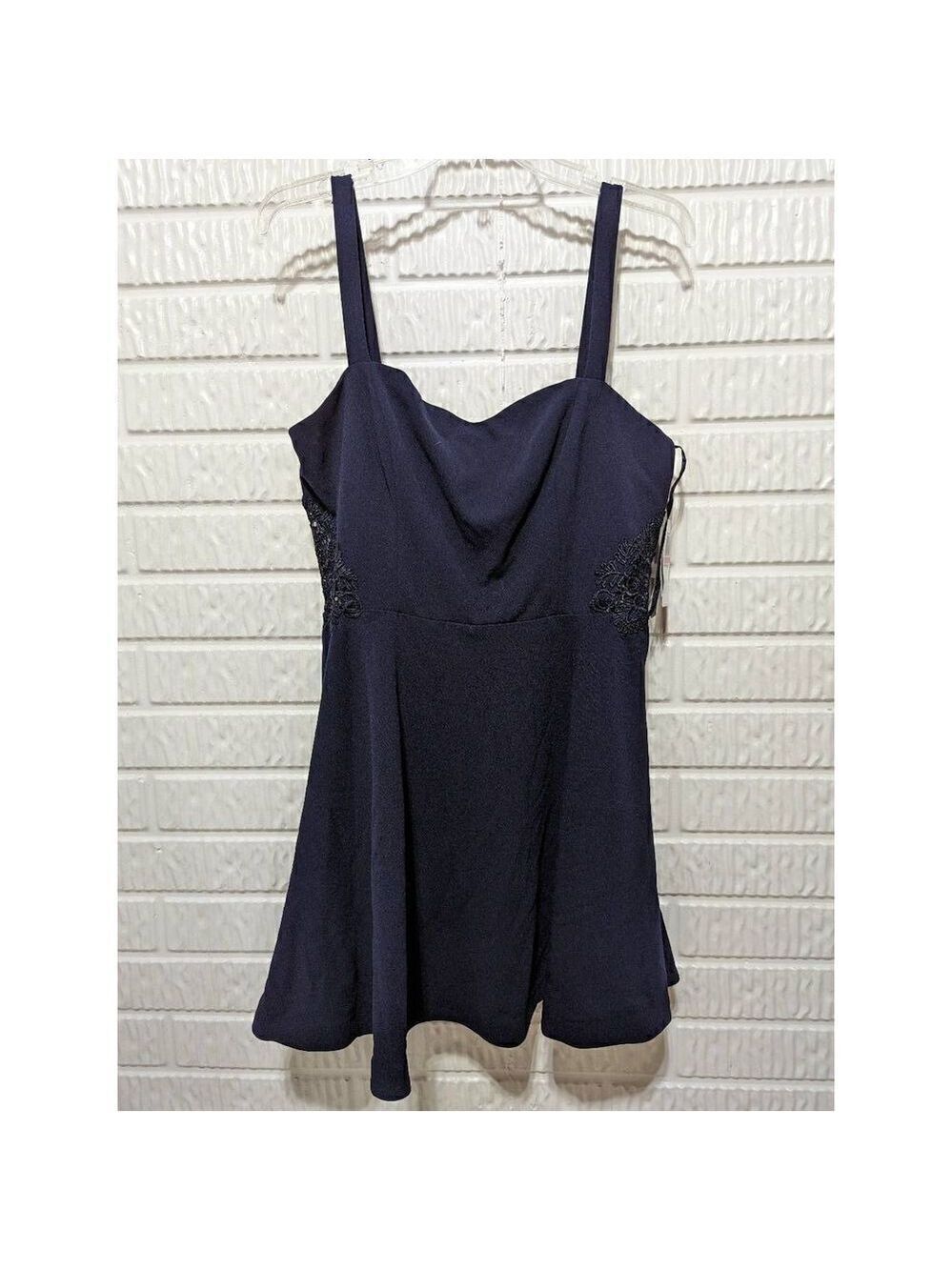NWT City Studio Women's Navy Blue Sleeveless Party Mini Dress Size Jr. 13